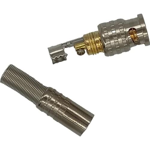 ESCAM 20pcs Gold BNC Male Video Plug Coupler Connector to Screw for RG59 Cable Adapter CCTV Camera System Accessories
