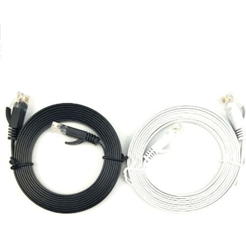 CAT6 Flat Ethernet Cable RJ45 Lan Cable 2m/3m/5m Flat UTP Patch Interesting Lot top quality For Computer Router Laptop