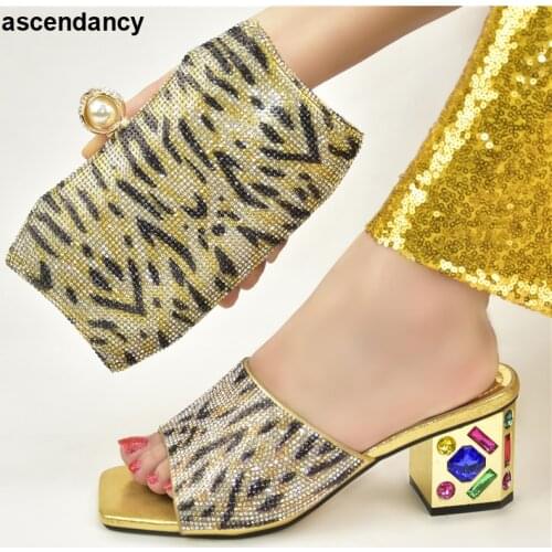 New Arrival Women Shoes and Bags To Match Set Italy Shoe and Bag for Nigeria Party Nigerian Women Wedding Shoes and Bags Sets