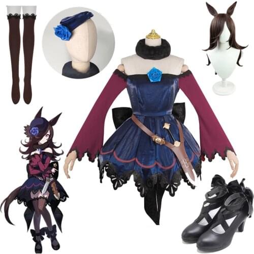 Anime Umamusume Pretty Derby Rice Shower Cosplay Costume Lolita Elegant Dress Uniform Costume Outfies Halloween Party