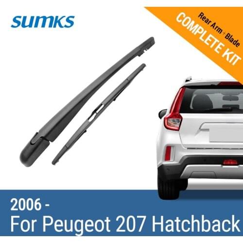 SUMKS Rear Wiper & Arm for Peugeot 207 Hatchback 2006 2007 2008 2009 2010 2011 2012