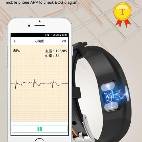 Best gift to father mother elders ECG+PPG Monitor Blood Pressure wristwatch Real-time Heart Rate FitnessTracker Smart Bracelet