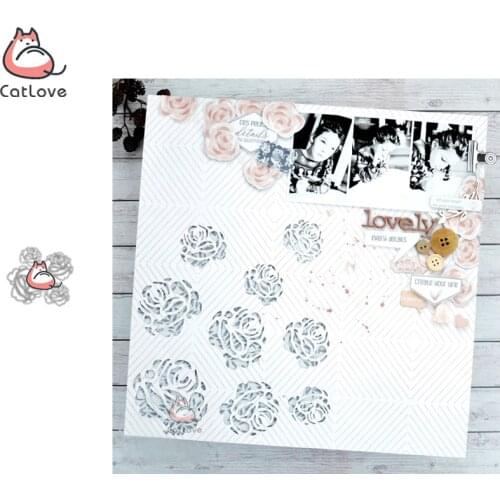 Catlove Rose Flower Metal Cutting Dies Scrapbooking Mold Knife Stencil Die Cuts Card Making DIY Craft Embossing New Die For 2020