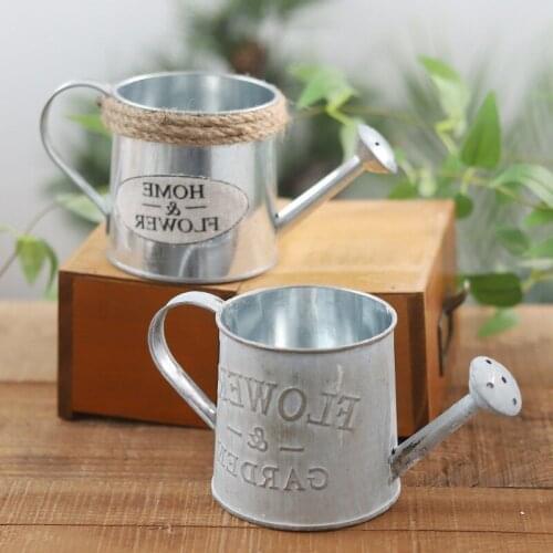 Small Size Cute Vintage Bucket Flower Pot Planter Succulent Plant Flowerpot Home Garden Decor