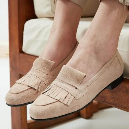 Mio Gusto Brand Gia, black/Beige/Brown Colors 100% Fine Genuine Suede Black Color Quality 2cm Heels Womens Flat Shoe Loafer