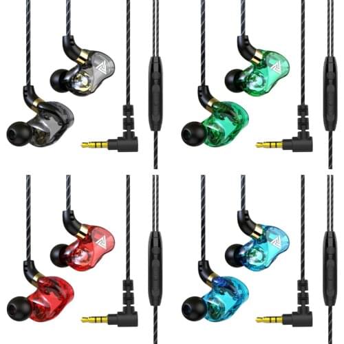 Qkz Sk7 Earbuds with Microphone, Wired in-Ear Headphones, Noise Reduction, Bass Driven Sound Earphones, Ear Bud Tips