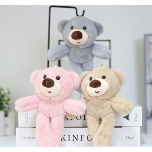 New popular Cute cartoon bear plush pendant good quality Exquisite Keychain soft Soothing doll christmase birthday wedding gift