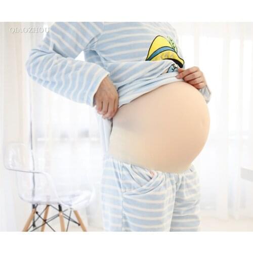 XL size twins 5~7 month large tow baby bump crossdressing silicone fake pregnant belly big beer belly