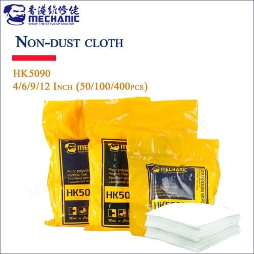 MECHANIC HK5090 Super Soft Cleanroom wiper cleaning Non Dust Cloth Dust Free Paper Clean LCD Repair cloth for mobile phone