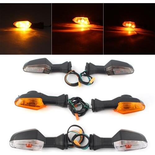 Motorcycle Turn Signal Light Rear Clear Len Lights Taillight For Kawasaki Ninja 300 2Pcs ABS Plastic