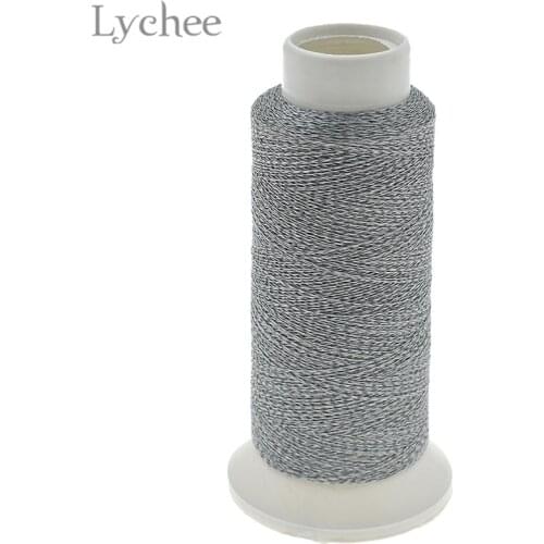 Lychee Life 1000m Polyester Reflective Sewing Thread Embroidery Sewing Thread Line DIY Sewing Material Supplies