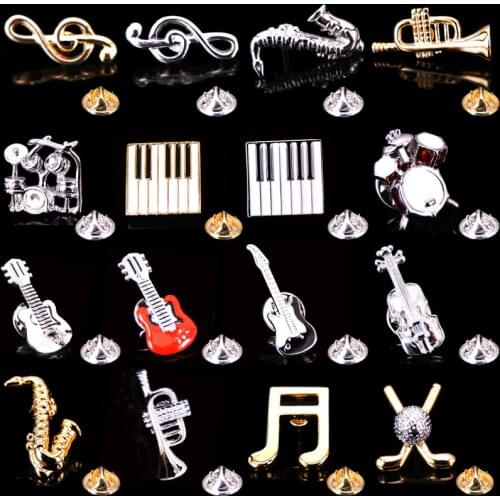 High quality music Brooch new Saxophone drum violin Brooch mens and womens wedding shirt suit jeans LAPEL BADGE PIN gift