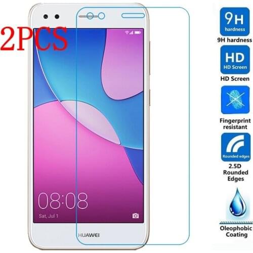 2PCS Tempered Glass For Huawei Y6 Pro 2017 Screen Protector Thoughed protective film For SLA-L22 SLA-AL00 glass