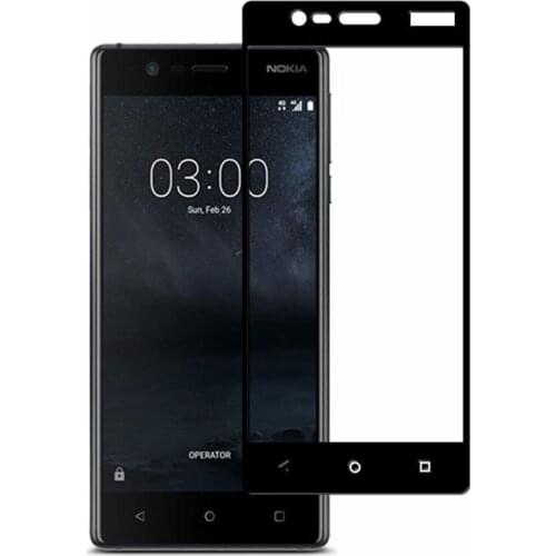 Front Tempered Glass For Nokia 3 Screen Protector for Nokia 3 Full Cover for Nokia 3 TA-1020 TA-1032 3D Curved Edge Film Guard