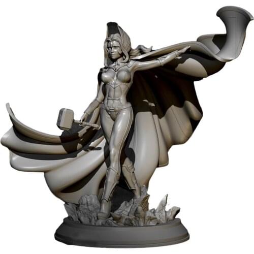 1/24 Female Soldier White Model Kit Home Art Decor High Quality Epoxy Resin Assembly Self-assembled Female Figure Toy TD-2549