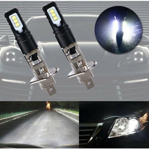 2PCS H1 2525 6SMD LED Fog Light 6000K Bright White 12V LED Headlight Bulb DRL Fog Lamp