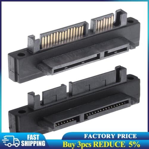 22Pin Right Angle UP 90 Degree SATA Adapter Male to Female 7+15 Pin Serial ATA Extension Adapters Connector Converter