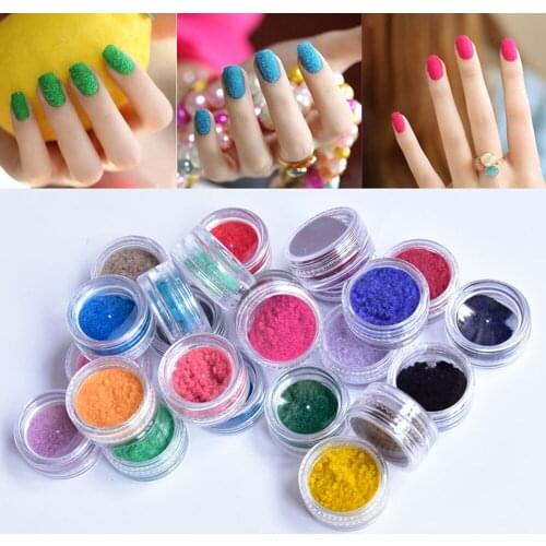 24Colors/Set Nail Glitter Decoration Polish Nail Art Powder DIY Tips Velvet Flocking Dust Pigment Manicure Velvet Powder DP/Q39