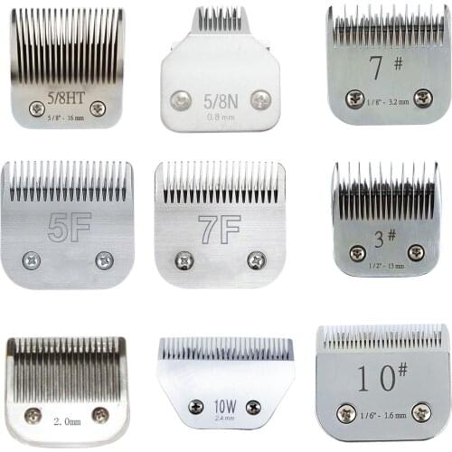 5F 7F 5/8N 3# 10W Professional Pet Clipper Blade A5 Blade for Andis Oster Wahl Clippers Clipper Blade Ceramic Blades Dog Trimmer
