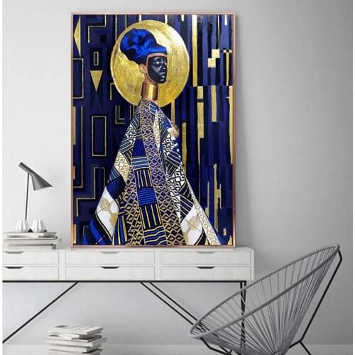 Abstract Black Golden Woman Wall Art Canvas Painting Nordic Posters and Prints Wall Pictures for Living Bedroom Decoration