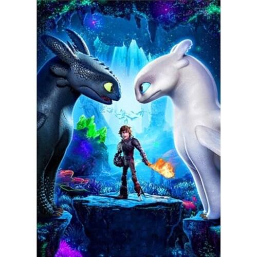 5d diamond painting cartoon dragon mosaic art embroidery cross stitch rhinestone picture puzzle drawing wall decor craft diy toy