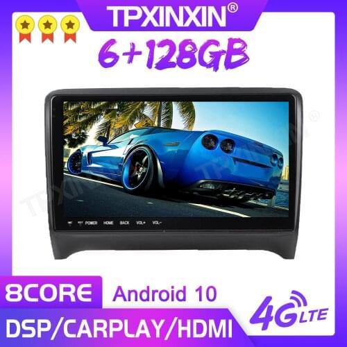 8.5inch 6+128G Android 10 For AUDI TT MK2 2006-2012 Car DVD Player GPS Navigation Auto Multimedia Player Tape Recorder Headunit