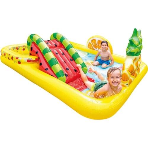 Large Summer Inflatable Swimming Pool Unique Thicker Fruit Shape Water Slide Children Paddling Pool Outdoor Pool Accessories