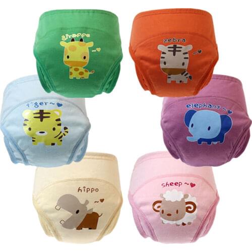 1 PC Baby Cotton Anti-Leakage Training Pants Toddler Boys Girls Adorable Toilet Potty Training Panties Diaper Nappy Underwears