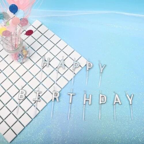 Girl Candle Happy Birthday Candles Letters Pink Cake Candle Scented Candles Aromatherapy Candele Compleanno Party Gift 50KO354