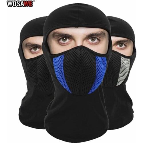 WOSAWE Breathable Motorcycle Half-Face Mask Windproof MTB Bike Bicycle Quick Dry Motorcycle Face Shield Summer Rider