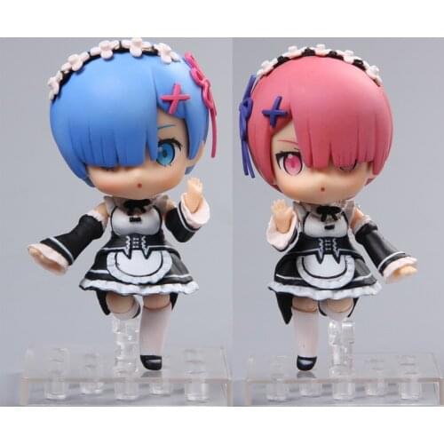Re zero Anime Re Life in a different world from zero Blue Rem Red Ram PVC Action Figures toys Anime figure Toys For Kids gifts