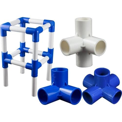 Quick joint pvc pipe fittings Dimensional 3/4/5/6 Ways tube Hose support connector for Home Garden Irrigation DIY hand Tools