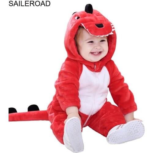 SAILEROAD Cartoon Flannel Sleep Gown Dinosaurs Pajamas Baby Robes Boys sleepers Girls Jumpsuit Kigurumi Outfits Crawling suit