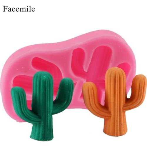 Sugarcraft Cactus Plant Shape Pastry Silicone Mold Fondant Cake Molds Chocolate Candy Biscuits Moulds DIY Cake Decoration Baking