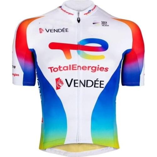 LASER CUT 2021 TOTALENERGIES TEAM ONLY Mens Cycling Jersey Short Sleeve Bicycle Clothing Ropa Ciclismo