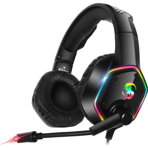 Gaming Headphones 7.1 Channel Wired Earphones RGB with Microphone for PC