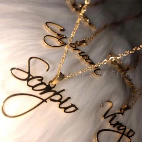 Classic Custom Name Necklace Stainless Steel Gold Personalized Pendant Choker For Women Special Nameplate Choker Special Gift