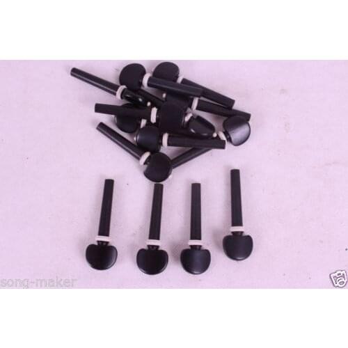 Violin pegs Ebony wood Fiddle pegs fiddle part Bone Circle 4 set 16 pcs