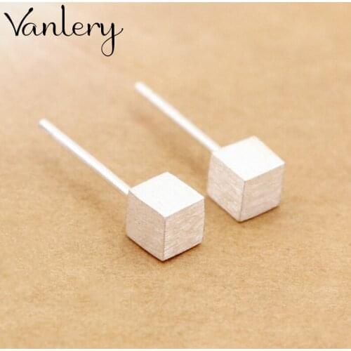 Korean Version of Retro Vintage Cube Box Earrings For Women Punk Geometric Earrings 2021 New Trendy Jewelry