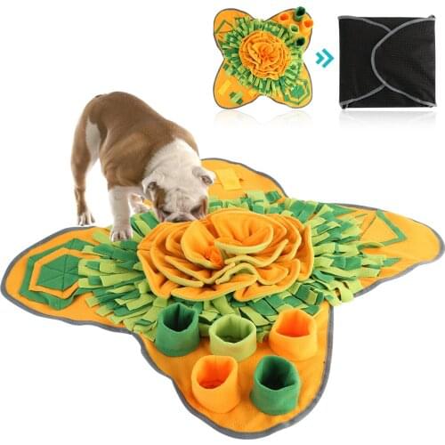 TINGHAO 71cm X 71cm Pet Snuffle Mat Dog Slow Feeding Mat Washable Foraging Training Puzzle Mat For Puppy Doggies