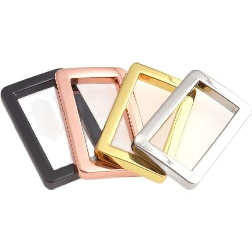 Alloy Square buckle 26mm(1inch)Rose gold Silver Gun black Adjustable Rectangle D Ring for Backpacks Leather Belt DIY Accessories