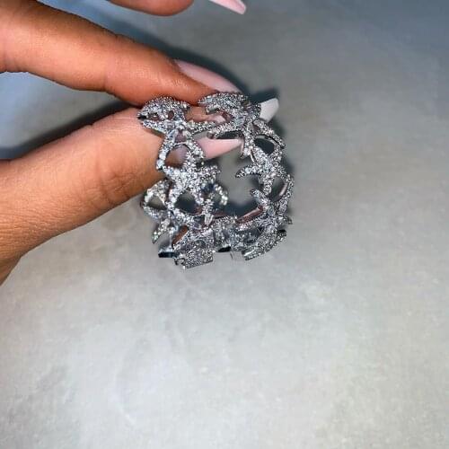 Summer hot selling iced out bling 5A cz starfish sea star shaped Huggie hoop earring chic women jewelry