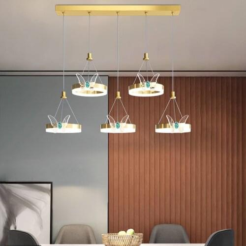 Chandeliers For Dining Room Bedside Tables For The Bedroom Pendant Lights Moden Butterfly Oriental Style LED Chandenlier Lamps