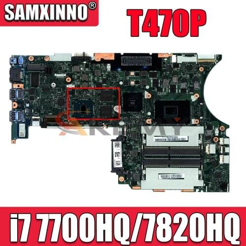 For Lenovo Thinkpad T470P Laptop Motherboard DT473 NM-B071 With i7 7700HQ/7820HQ 940MX 2GB 100% Tested 01YR889 01YR887 01HW927