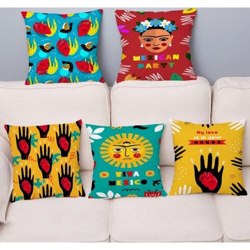 Mexico National Style Geometric Pillow Cover Super Soft Short Plush Cushion Covers Throw Pillows Cases Home Decor Pillowcase