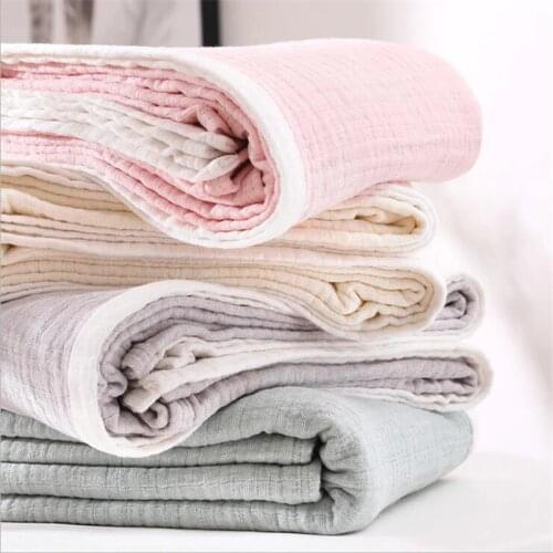 29 Colors 100% Cotton Muslin Bed Cover Home Textile Adult Kids Muslin Bed Blanket Home Sofa Bedspread Throw Blankets for Beds