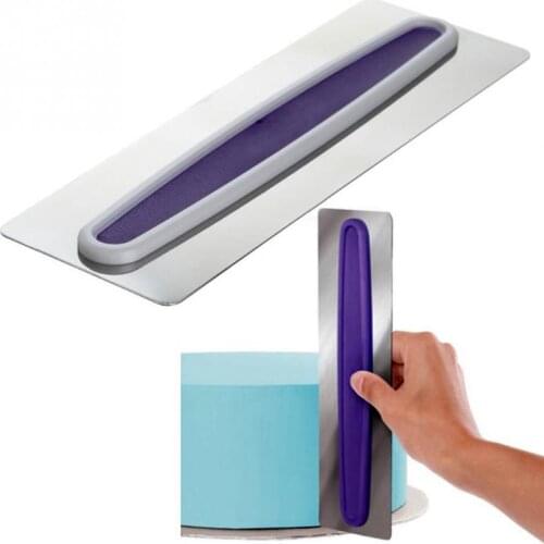 Stainless Steel Fondant Smoother Polisher Cake Stand Shaping Decorating Moulds Cake Scraper Edge Side Cake Baking Tools For Home