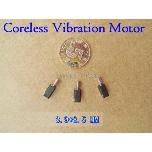 [New Arrival] 100pcs Taiwan 1.5-3V 3.9*8.5 MM Micro Vibration Motor Coreless Motor Used For Phone Motor Or Massager Motor