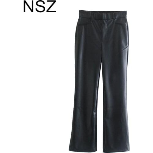 Женские кожаные брюки NSZ China At AliExpress