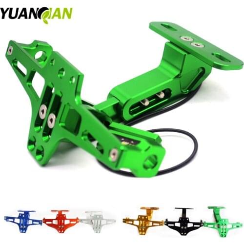 Motorcycle Adjustable Angle License Number Plate Frame Holder Bracket for Kawasaki yamaha ducati Honda CB650F CB1000R CBR 600f4i